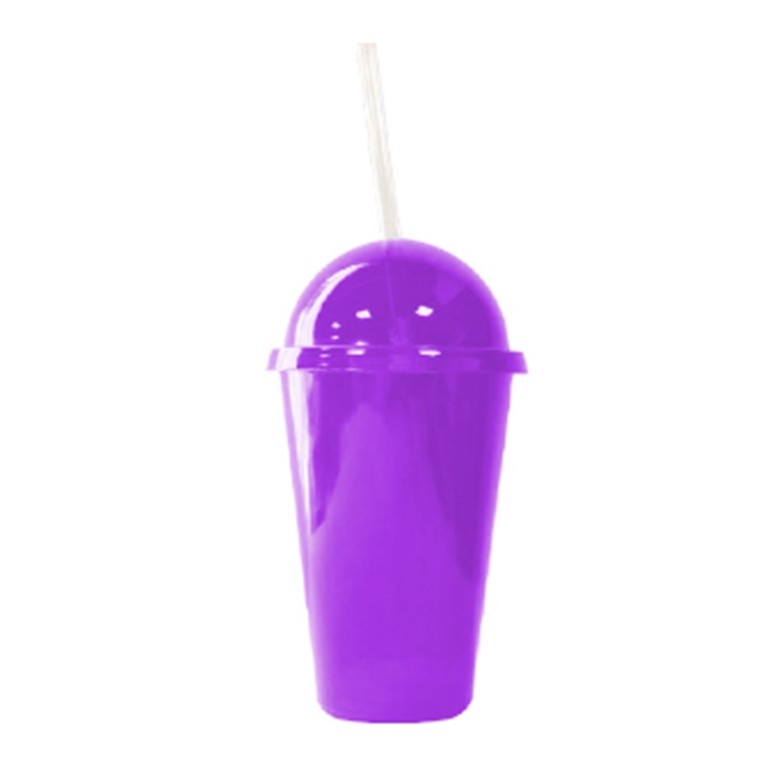 Purple Bubble Cup With Straw BPA Free